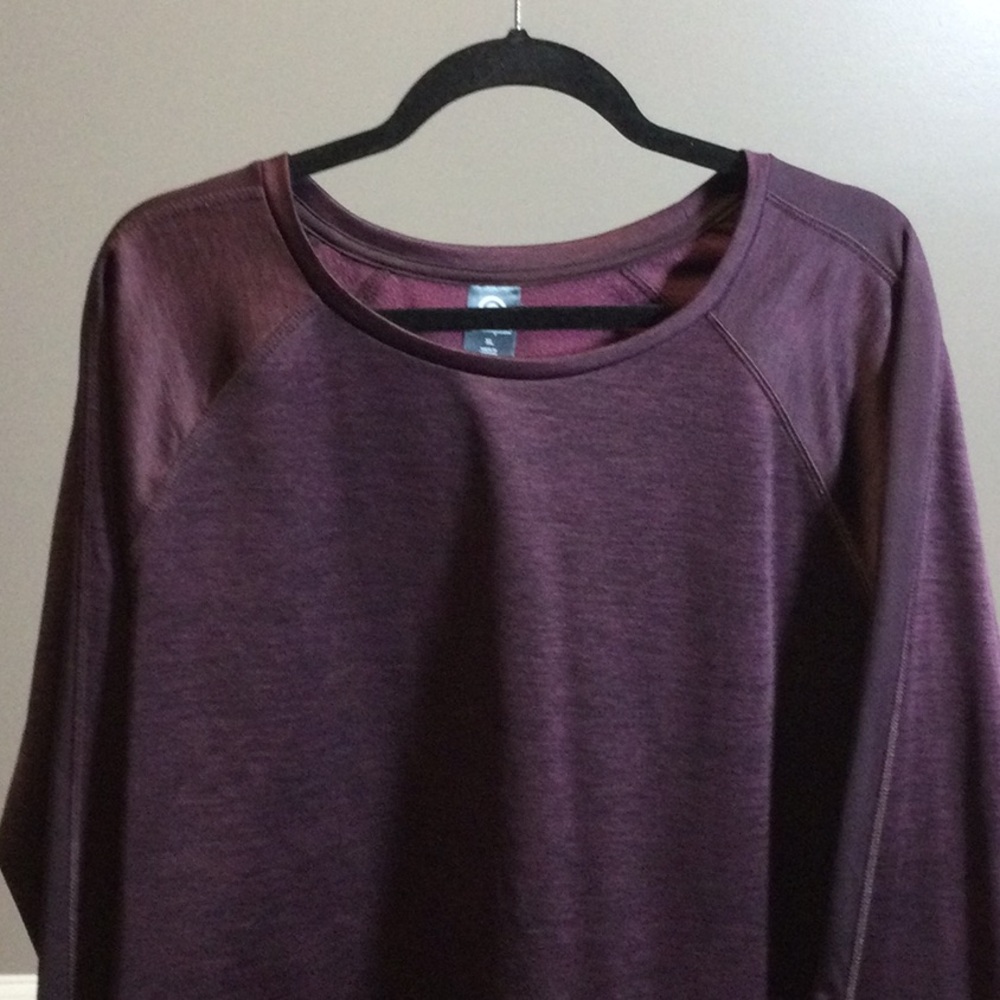 XL Champion purple/burgundy athletic long sleeve top - Picture 5 of 15